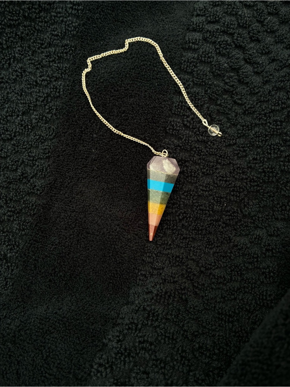 7 Chakra Pendulum Crystal Pendulum Stone Reiki Healing Vastu Remedy